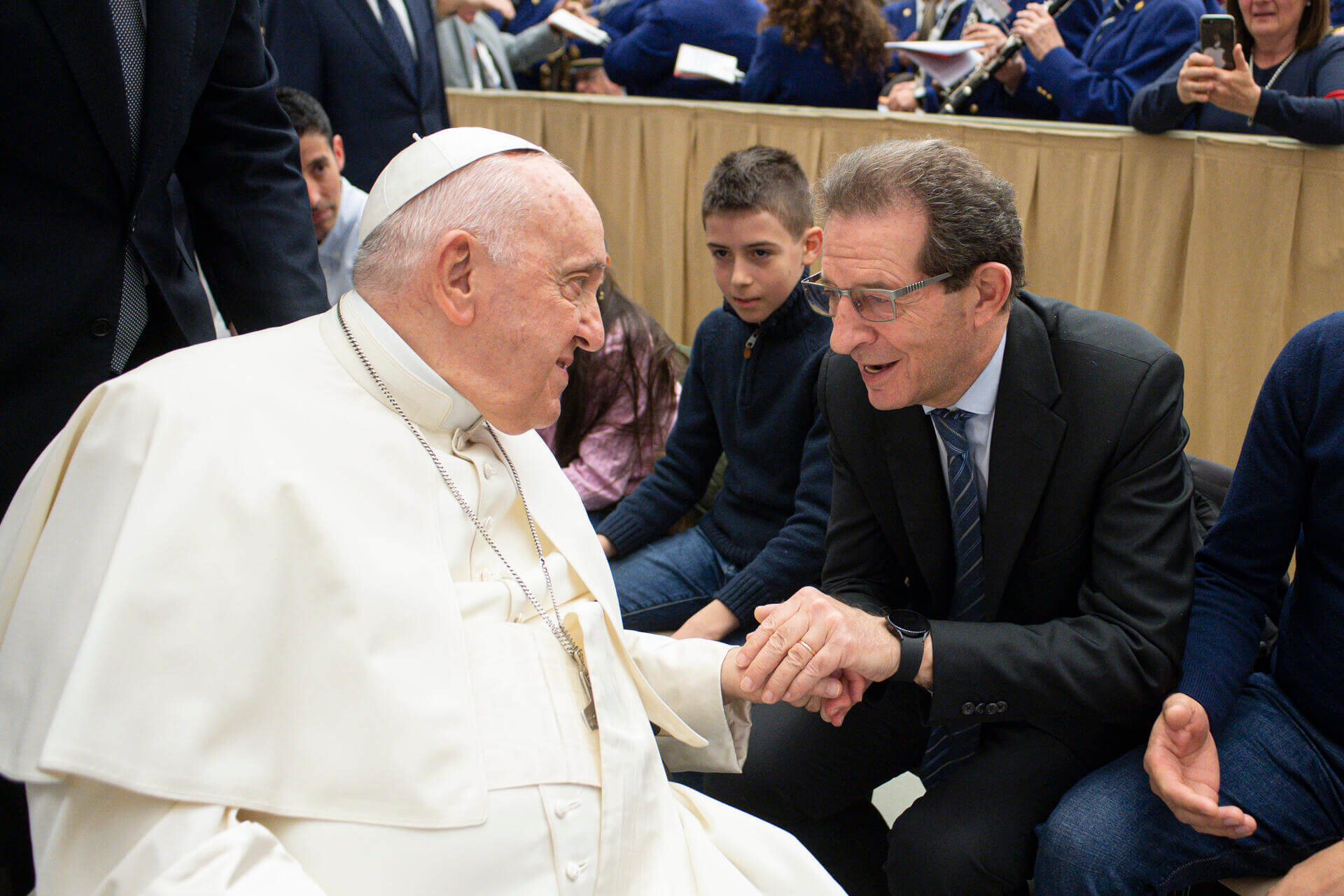 Incontro fra Papa Francesco e La Fondazione Giuseppe Restelli rappresentata dal Direttore Giuseppe Re